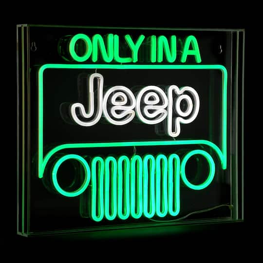 American Art D&#xE9;cor&#x2122; 20&#x22; Licensed Only In A Jeep Acrylic LED Wall D&#xE9;cor Sign